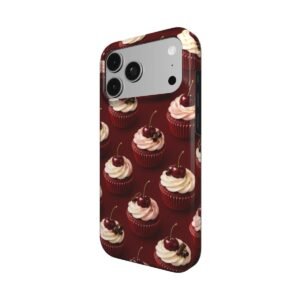 Двухслойный чехол «Капкейки на бордо» - Thumbnail Image 2